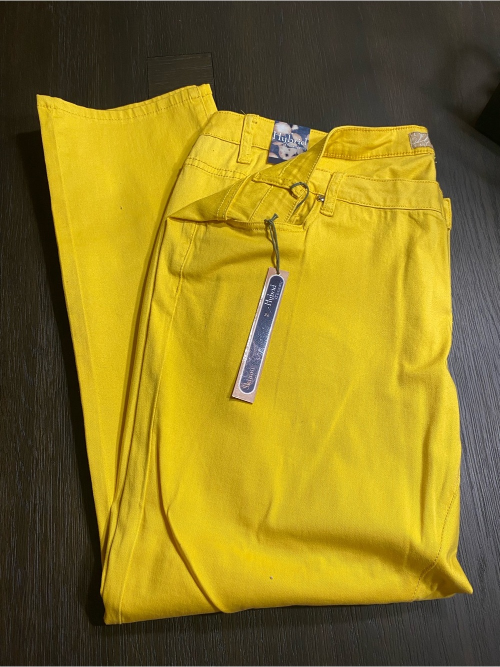 Bright Yellow High-Rise Jeans